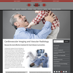 Chattanooga Imaging website screenshot Cardiovascular and Vascular page