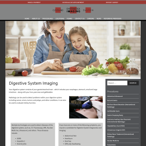 Chattanooga Imaging website screenshot Digestive System imaging page