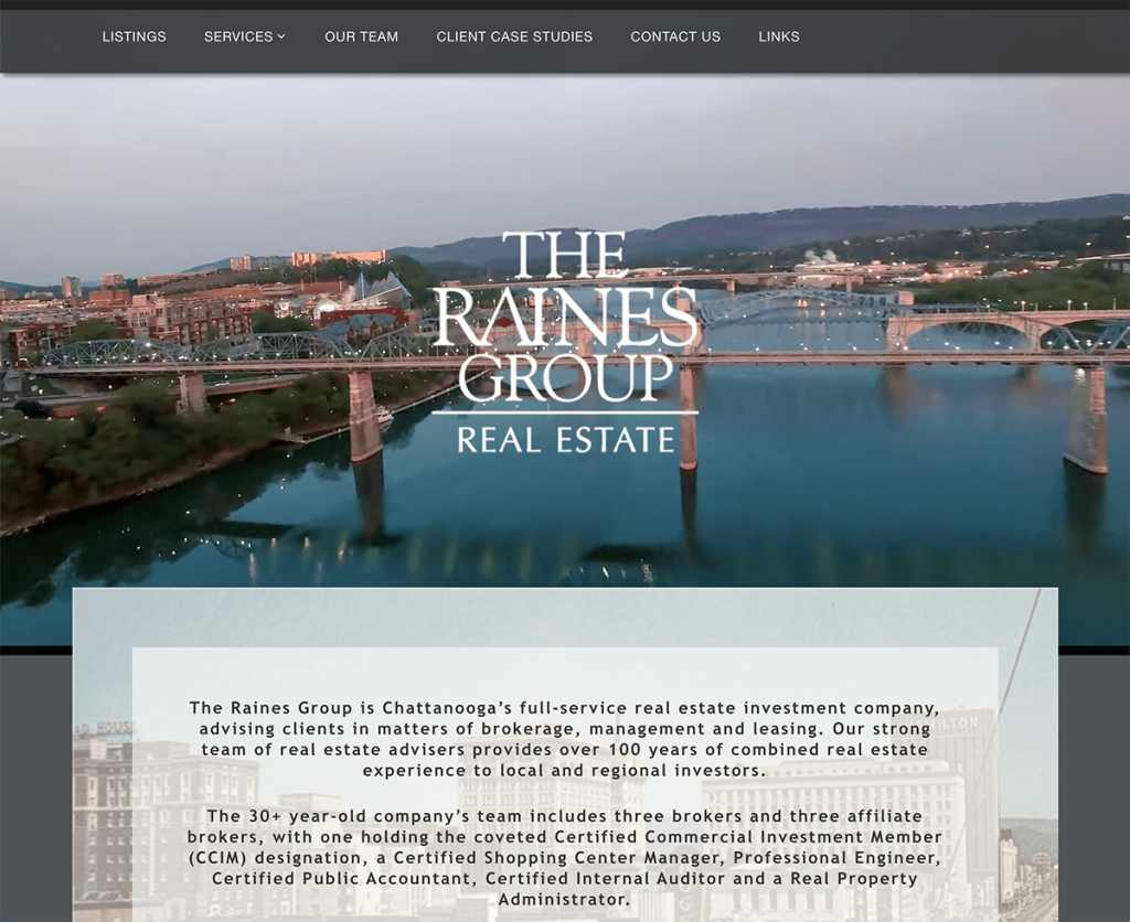 Realtor website development for The Raines Group