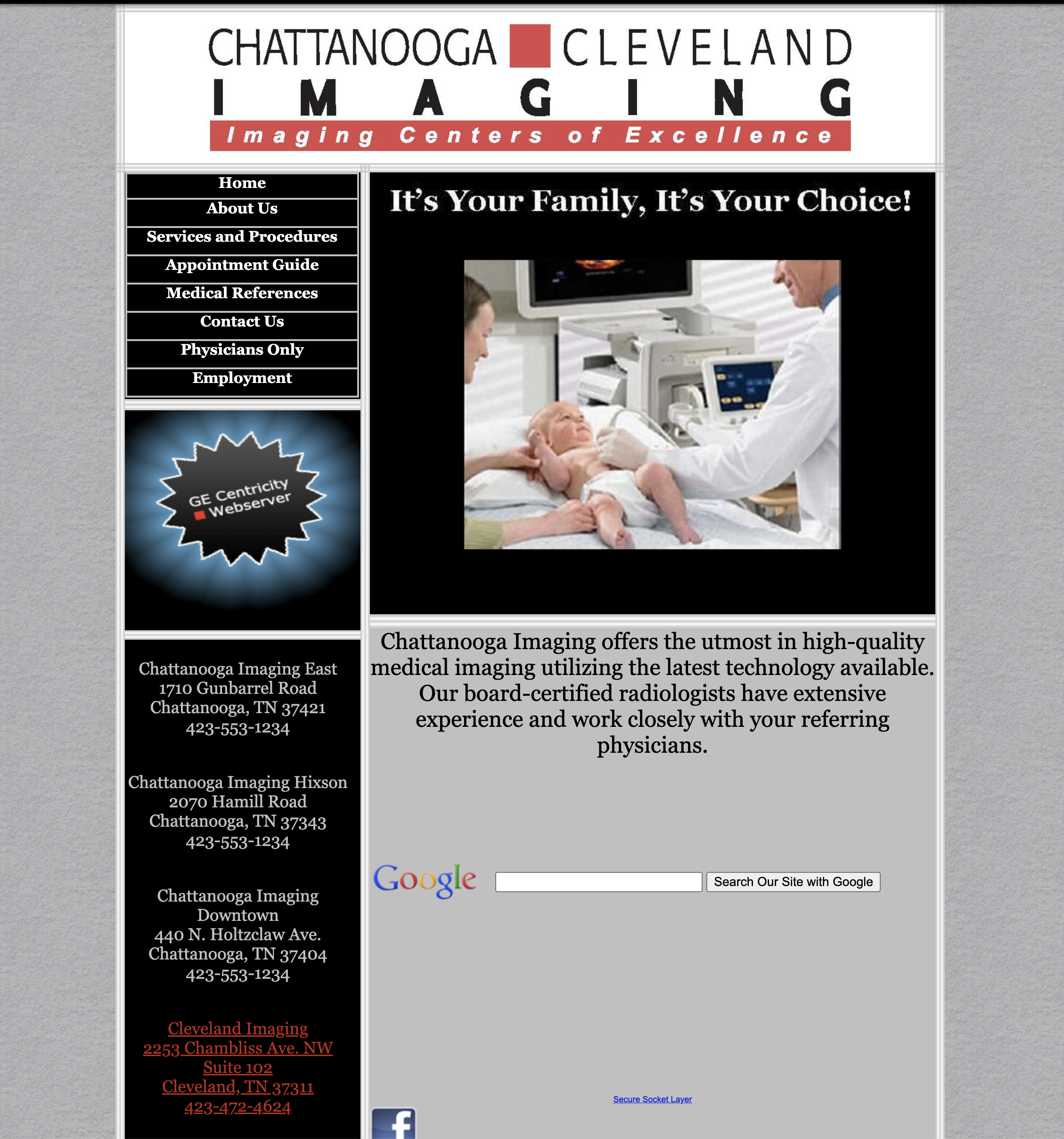Chattanooga Imaging we site (before)