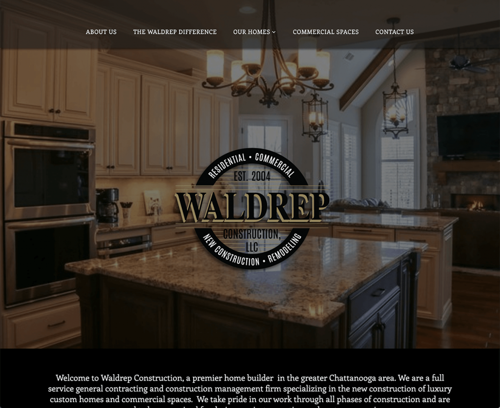 Waldrep Construction website screenshot